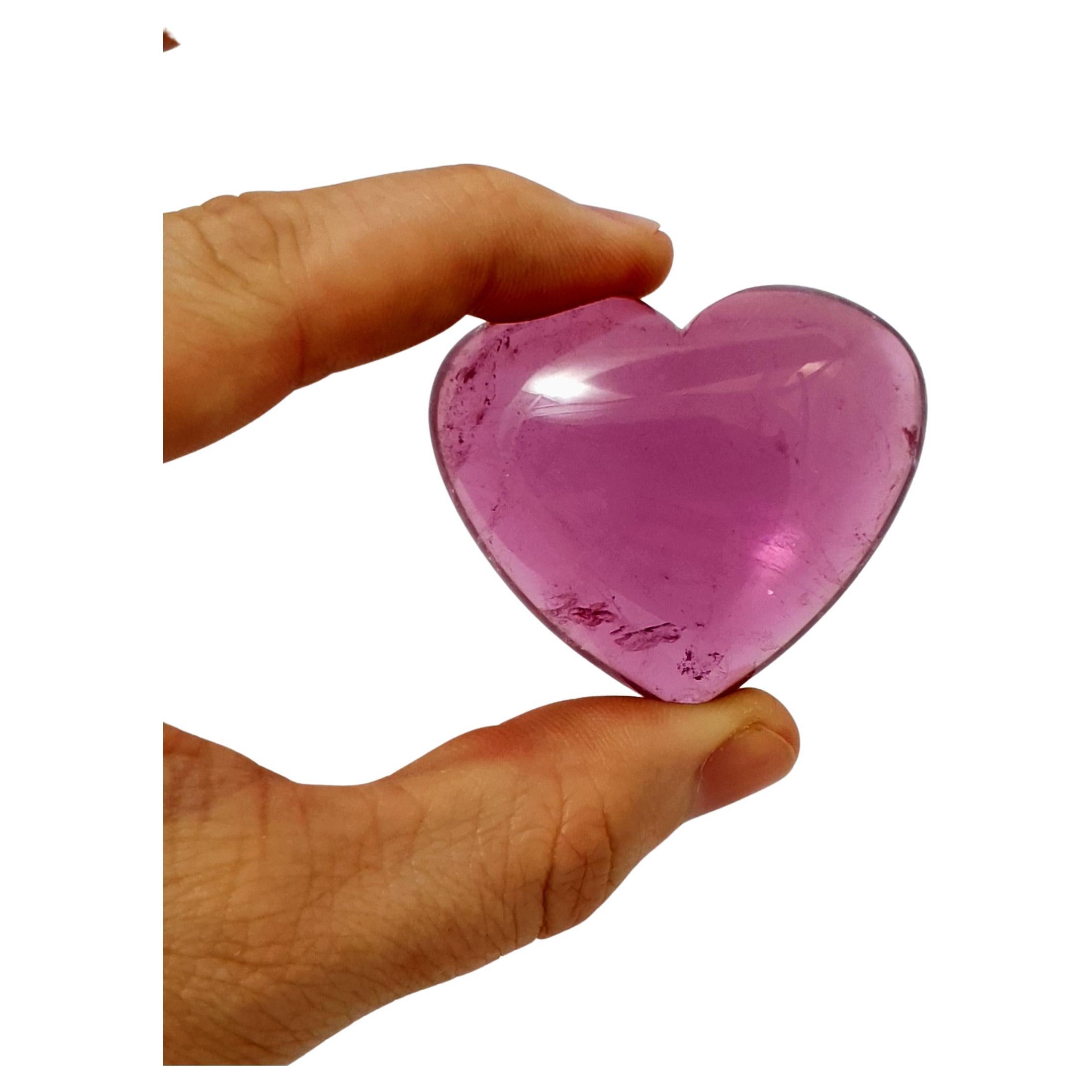 Rubelite Red Tourmaline Heart !Big Size! 257 Cts For Sale