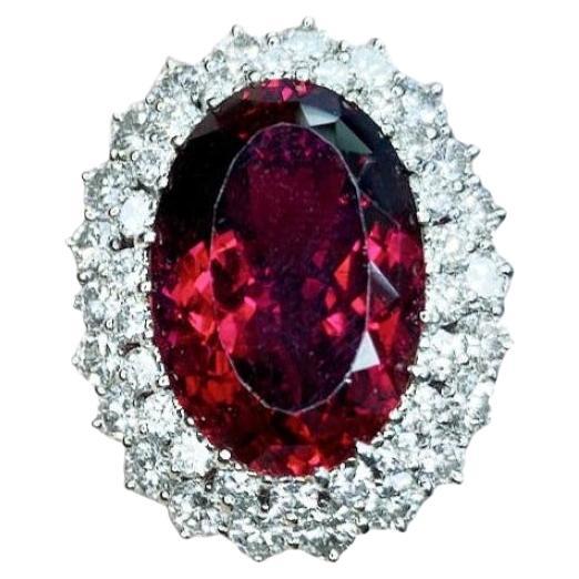 Rubelite Tourmaline Cocktail Ring For Sale