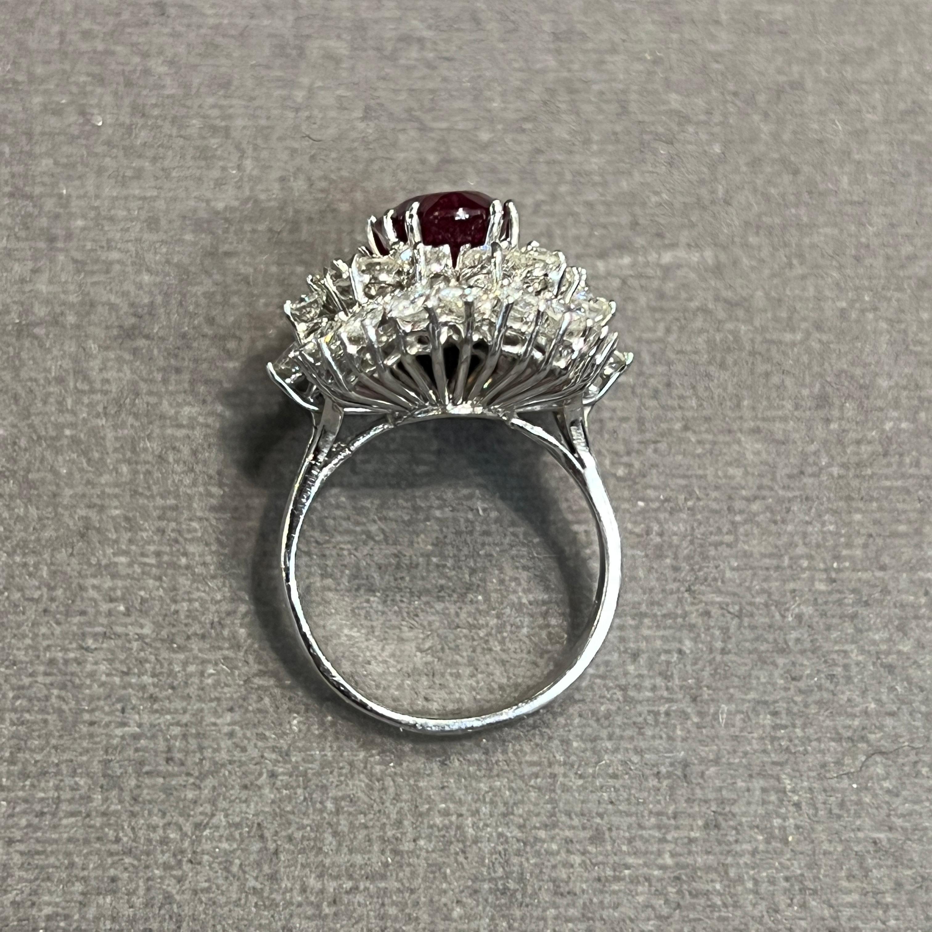 Rubellite and Diamond Cocktail Ring For Sale 2