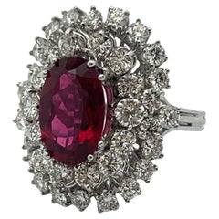 Rubellite and Diamond Cocktail Ring