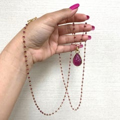 Rubellit geschnitzter Anhänger