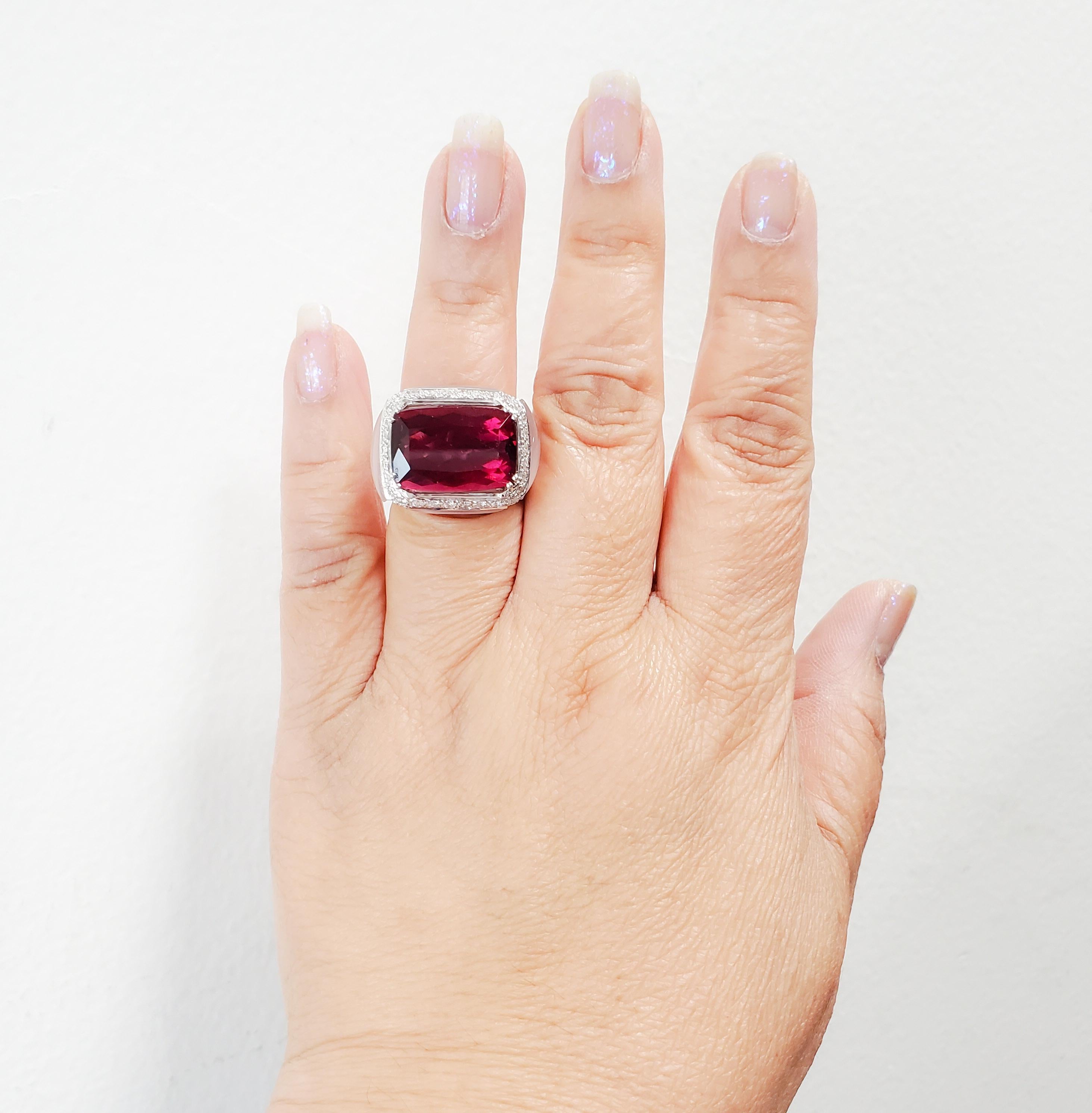 rose quartz white gold ring