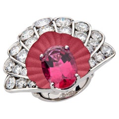 Anillo de Rubelita y Diamantes