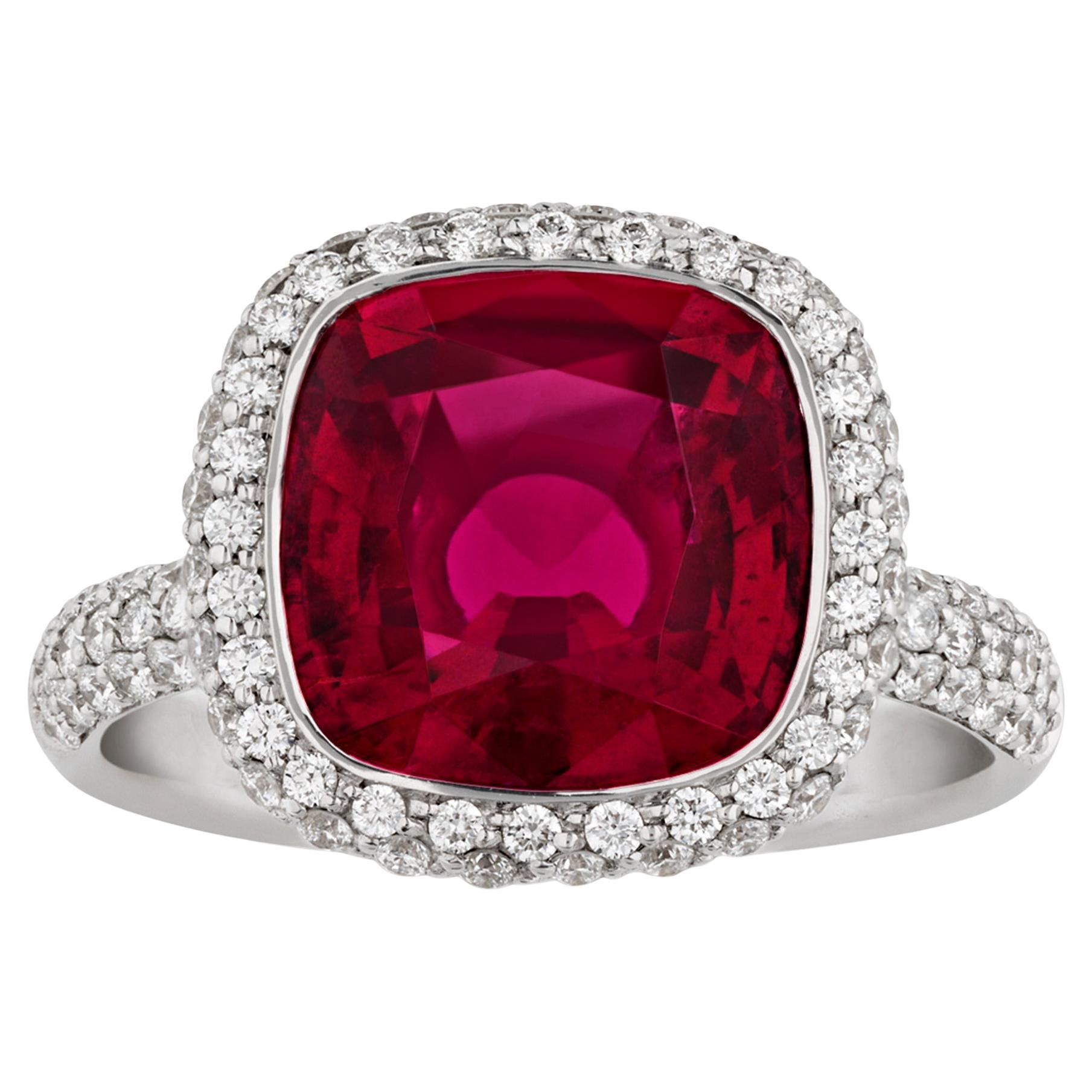 Rubellit-Ring, 4,12 Karat im Angebot