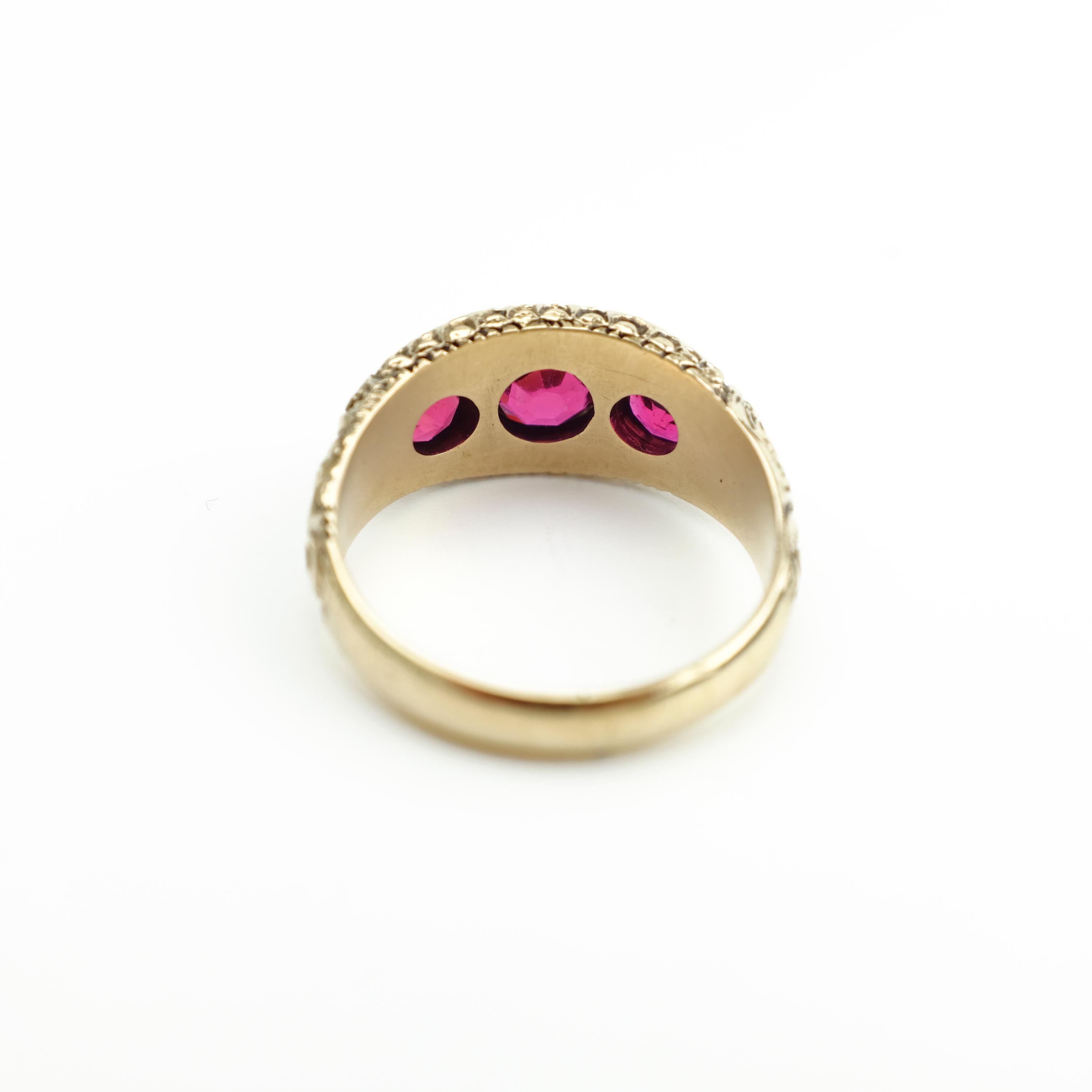 Rubellite Ring for Men from Victorian Era 2