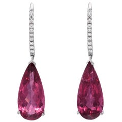 Rubellite Tourmaline Earrings 9.28 Carats