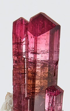 Rubellite Tourmaline on Feldspar, Malkhan Pegmatite Field, Russia