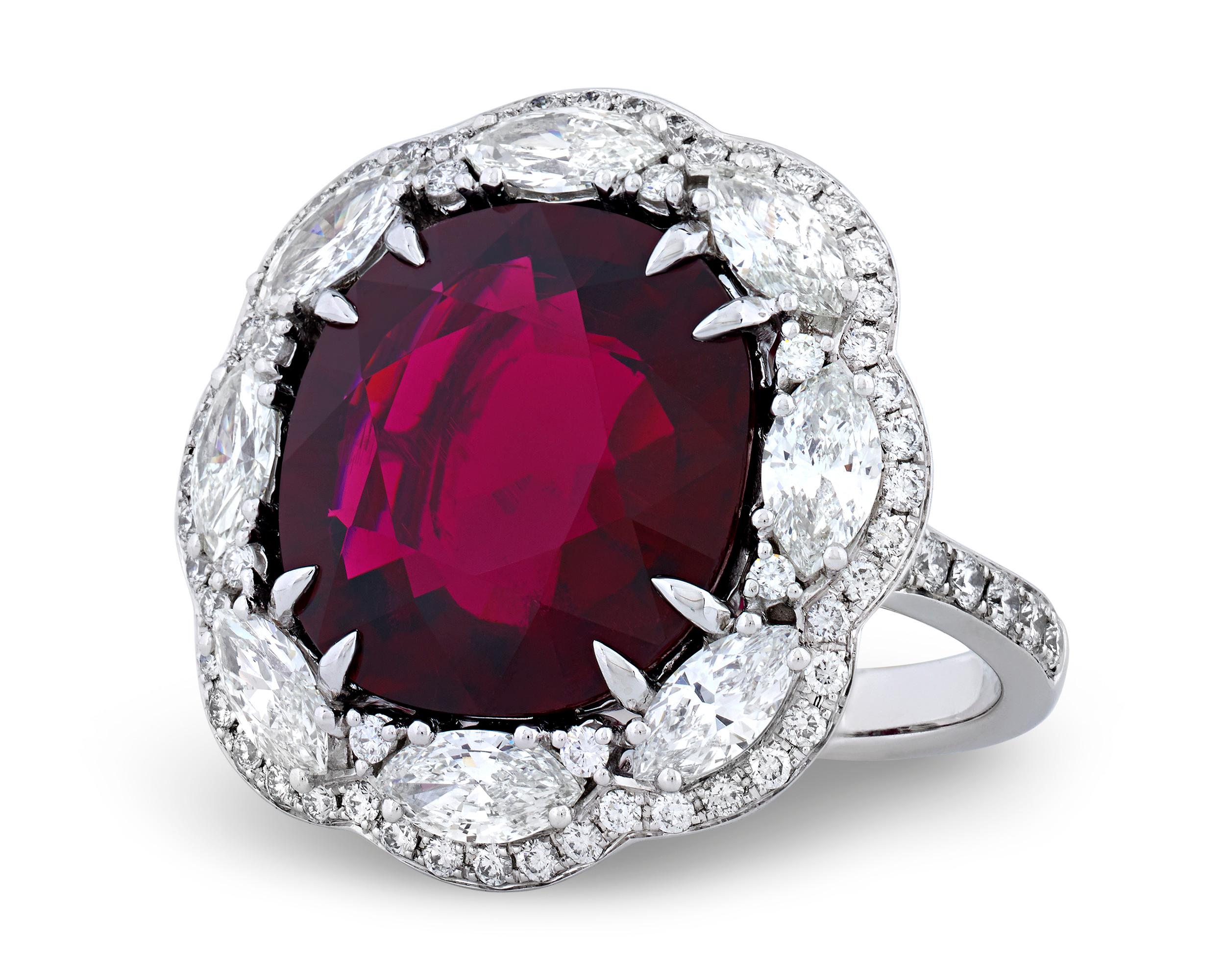 Rubellite Tourmaline Ring, 9.52 Carat In Excellent Condition In New Orleans, LA