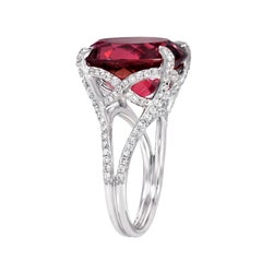 Rubellite Tourmaline Ring 11.90 Carats Oval