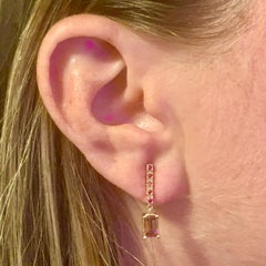 Rubellite Tourmaline Ruby Earrings 14k Gold 1.25 TCW Certified