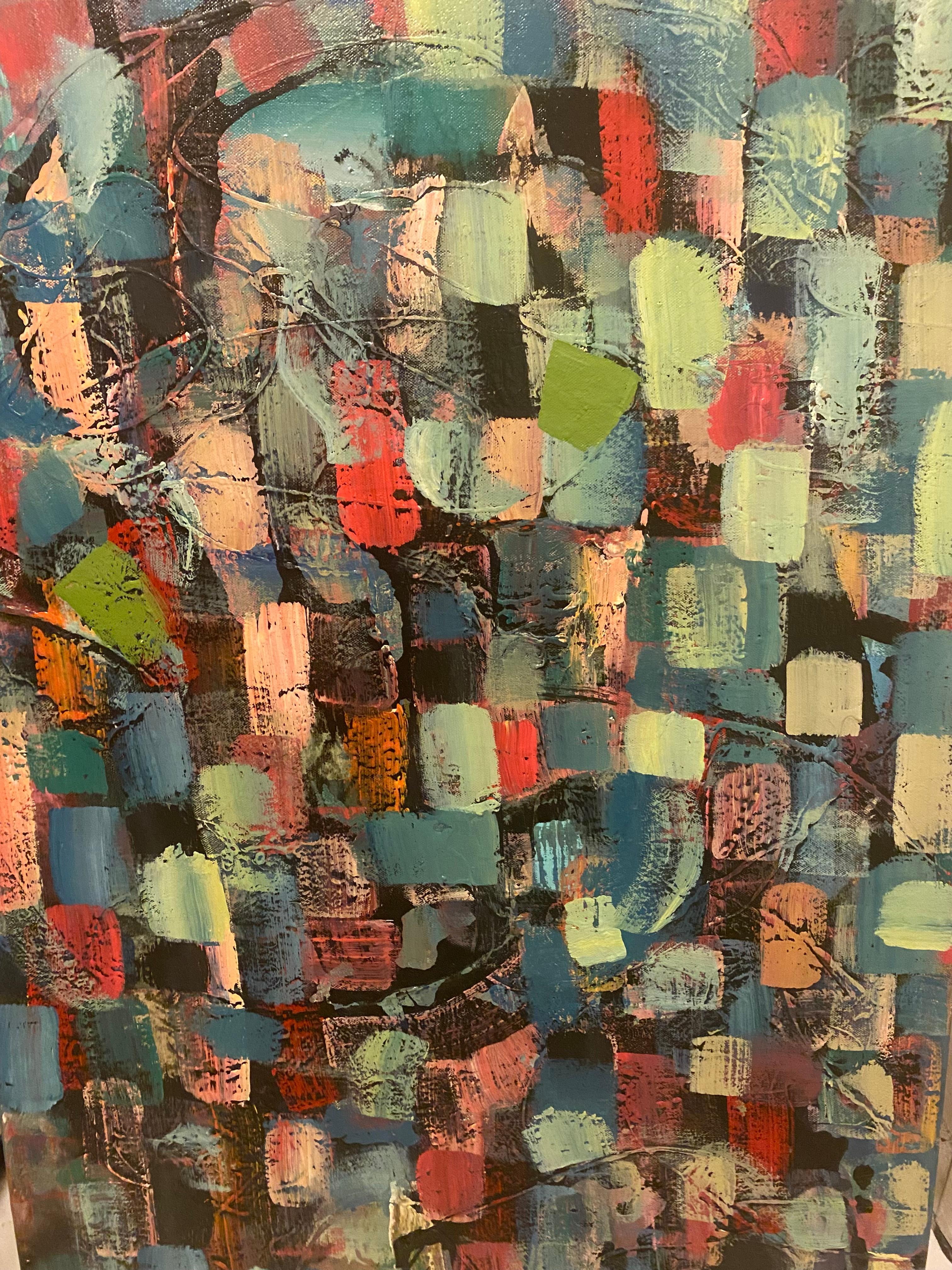 Ruben Popovian Abstract Painting – Mode-Delight, Abstraktes Originalgemälde, Unikat