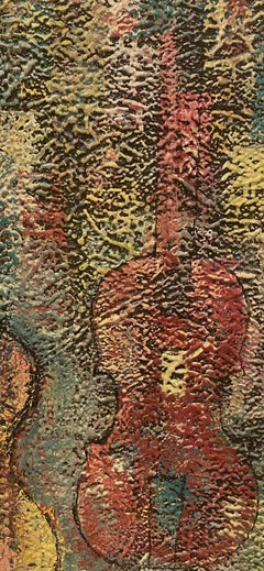 Guitar, Abstract Original Painting, One of a Kind