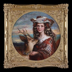The Scottish Flower Girl with a Doe