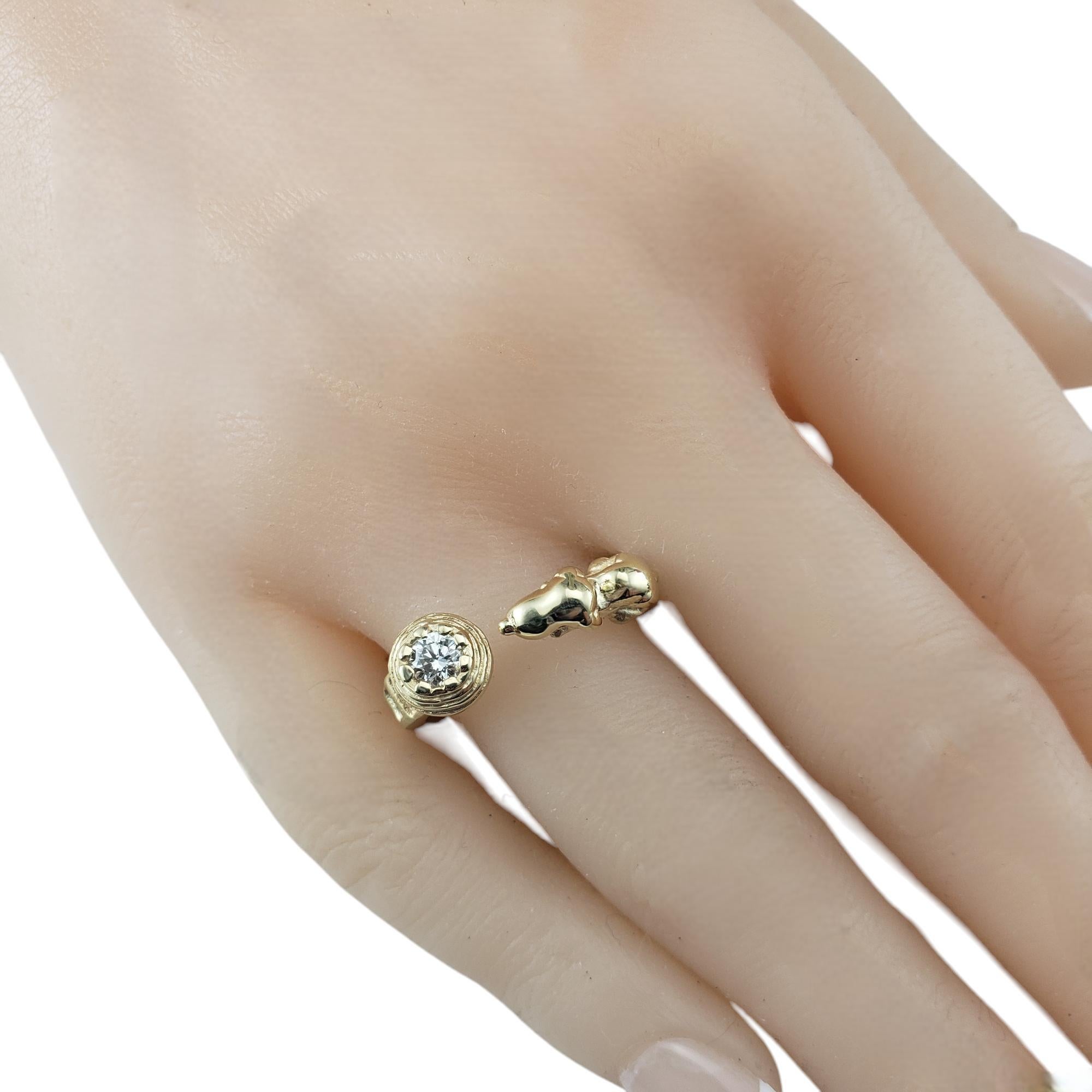 Ruben Viramontes 18K Yellow Gold and Diamond Beagle Ring Size 8 #20778 For Sale 4