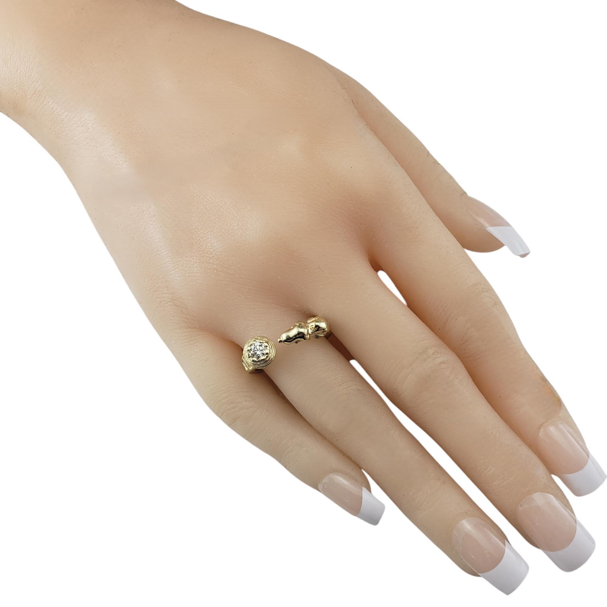 Ruben Viramontes 18K Yellow Gold and Diamond Beagle Ring Size 8 #20778 For Sale 3