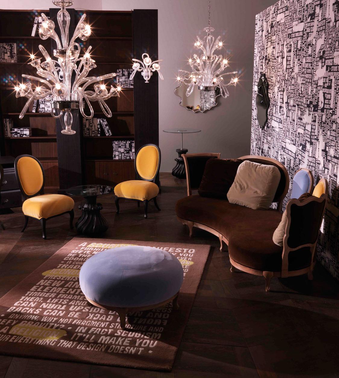 RUBENS Brown Velvet Dining Chair In Solid Wood by Nigel Coates In New Condition For Sale In Lentate sul Seveso, Monza e Brianza