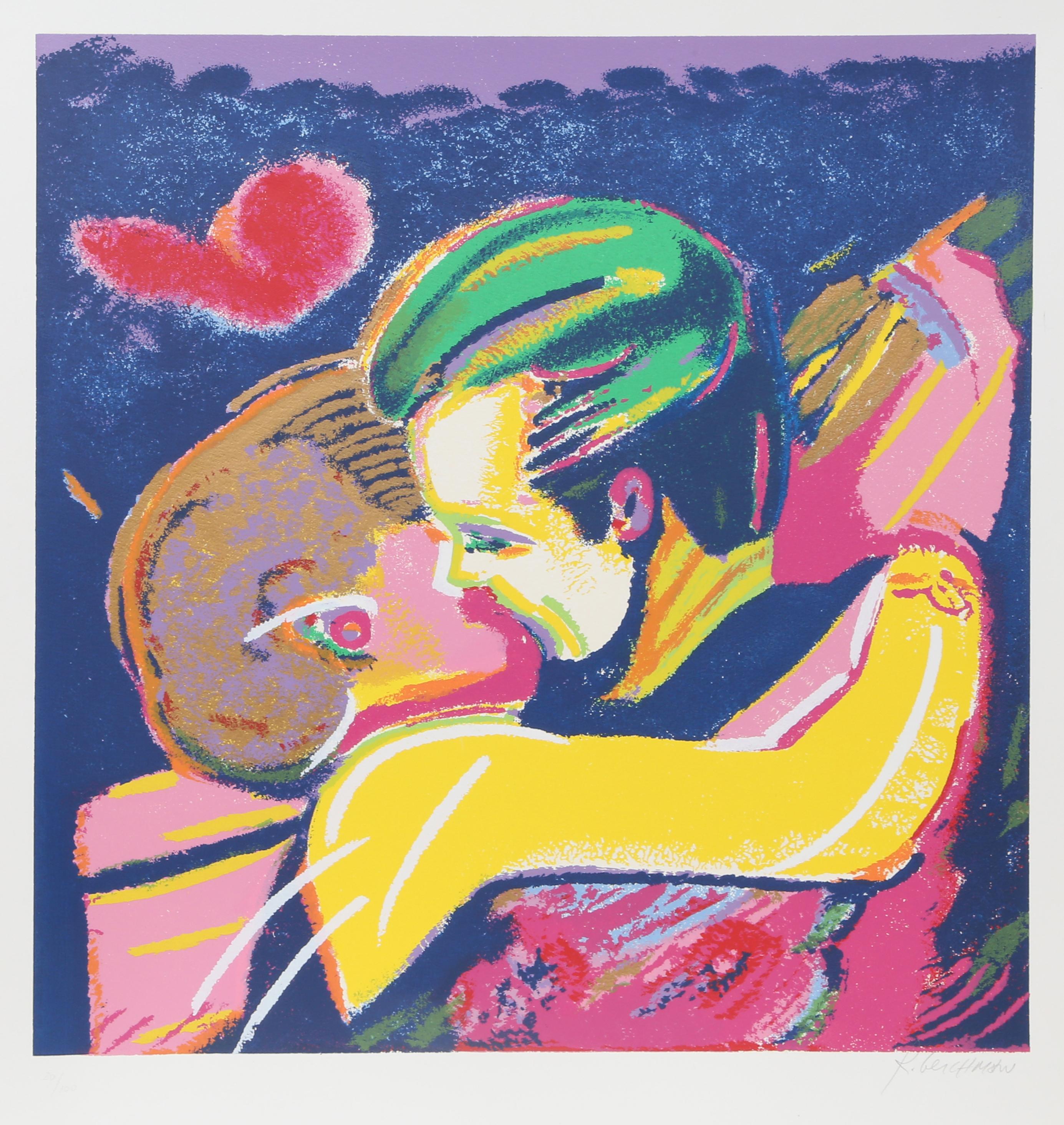 The Kiss, Screenprint by Rubens Gerchman