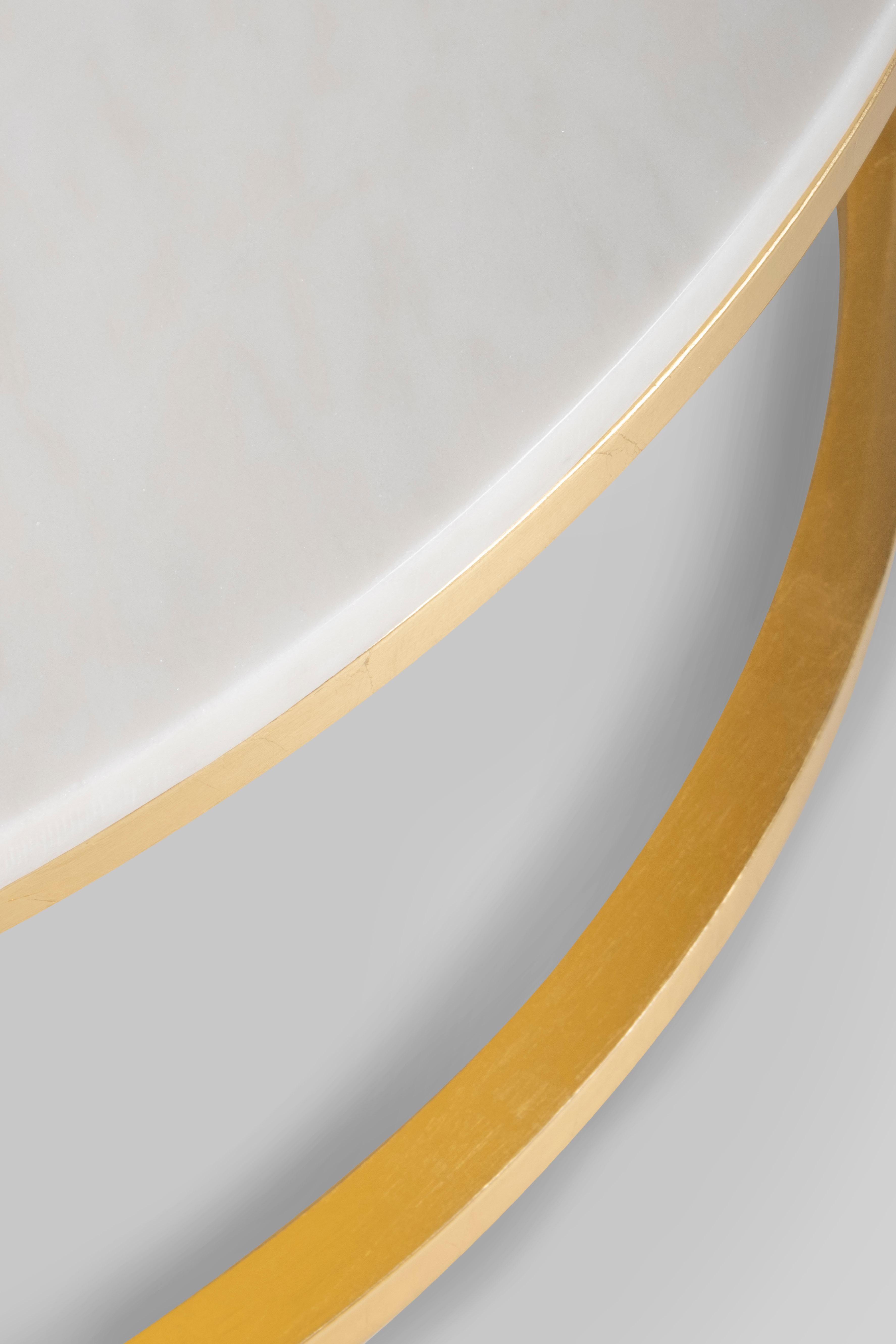 Art Deco Rubi Coffee Table Calacatta Marble Gold Handmade Portugal Greenapple For Sale 1