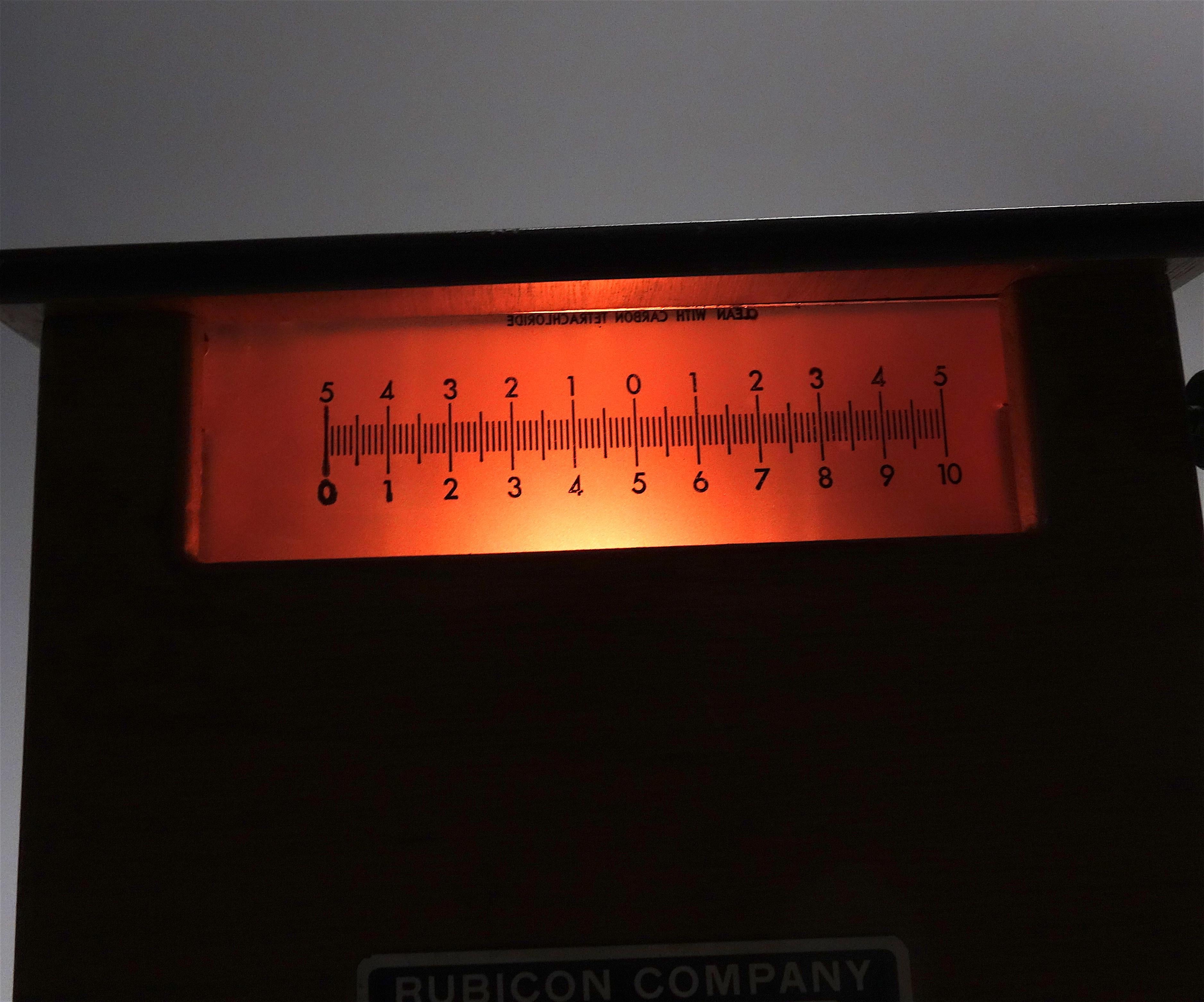 Rubicon Reflecting Galvanometer Test Piece in Wood Cabinet In Good Condition For Sale In Dallas, TX