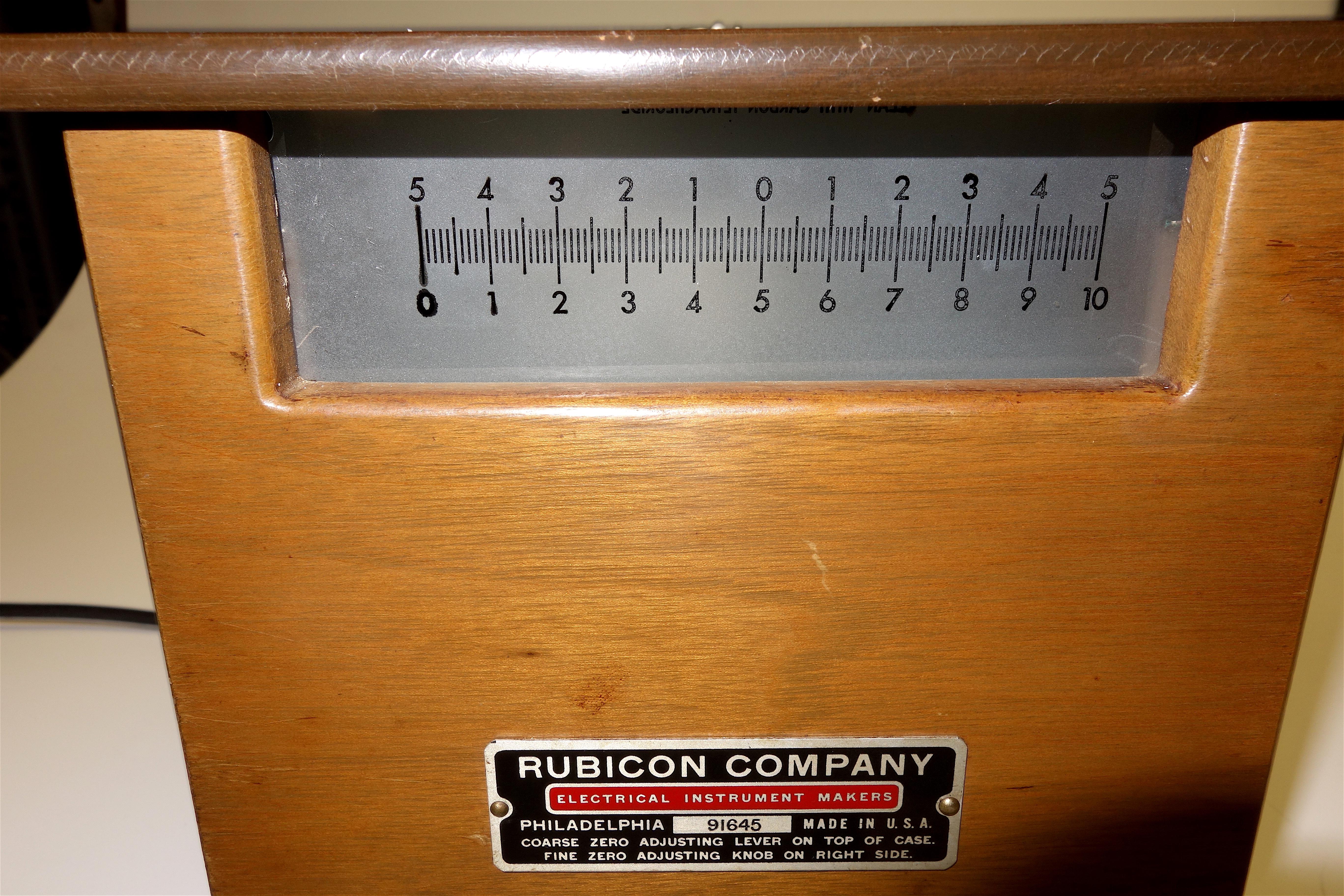 20th Century Rubicon Reflecting Galvanometer Test Piece in Wood Cabinet For Sale