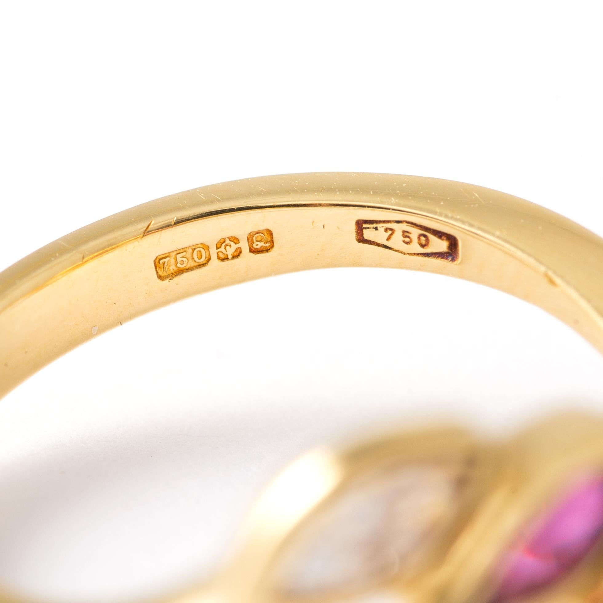 Rubies and Diamond Gold Ring For Sale 2