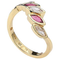 Rubies and Diamond Gold Ring