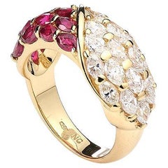 Rubies and Diamond Gold Ring