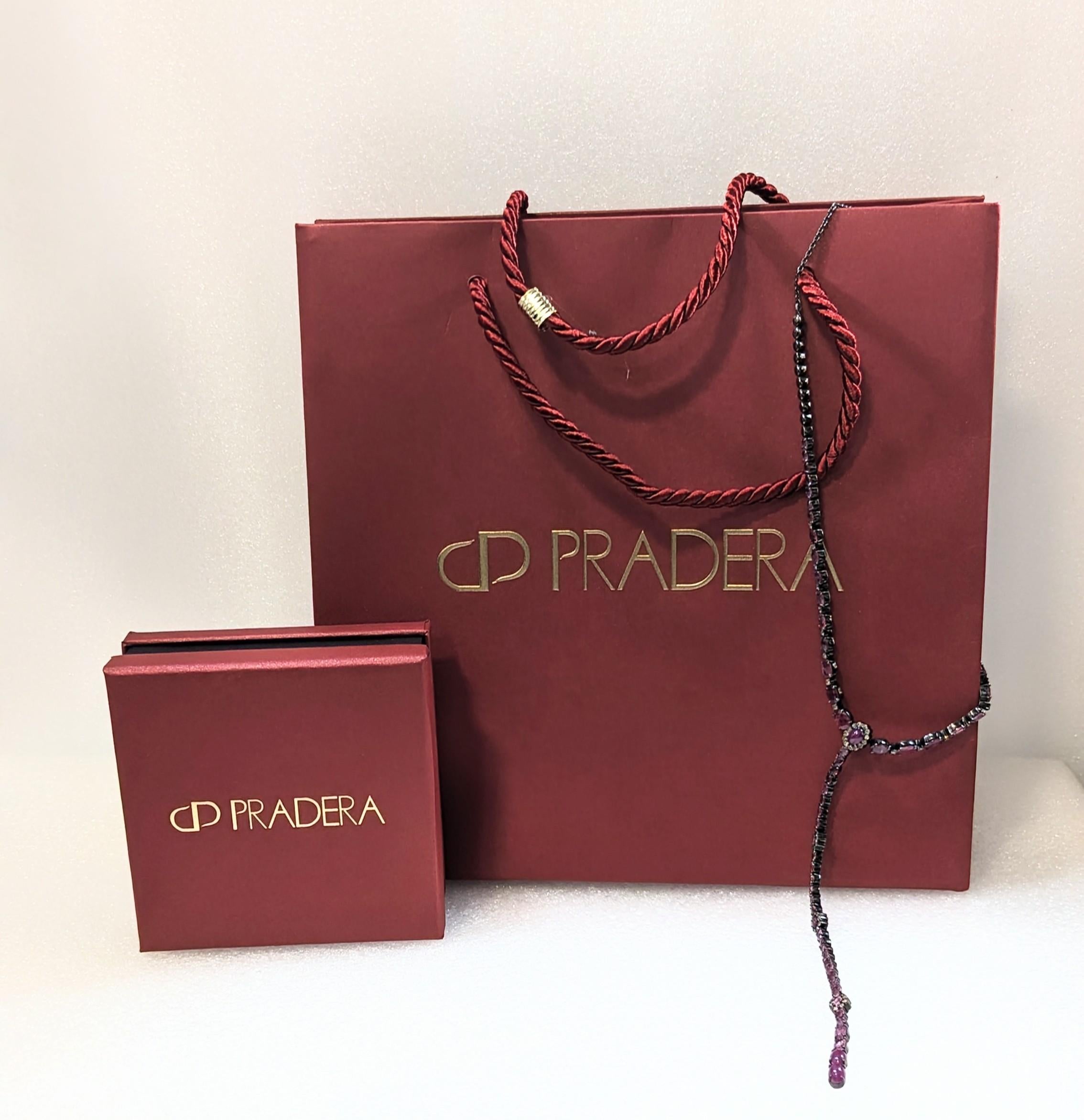 Collier de rubis et diamants  Monté en or 18k et en argent Neuf - En vente à Bilbao, ES
