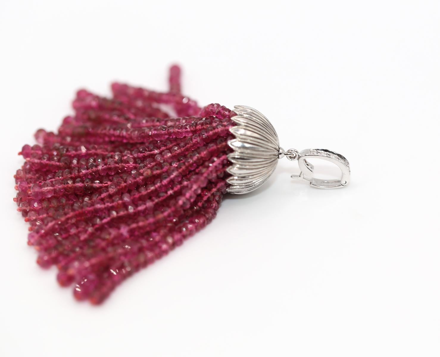 Pendentif en or et platine avec perles de rubis, 1920 en vente 5