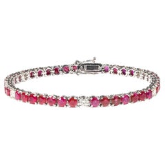 Rubies Carat 5.50 and Diamonds Carat 0.70 G-H/VS Tennis Bracelet