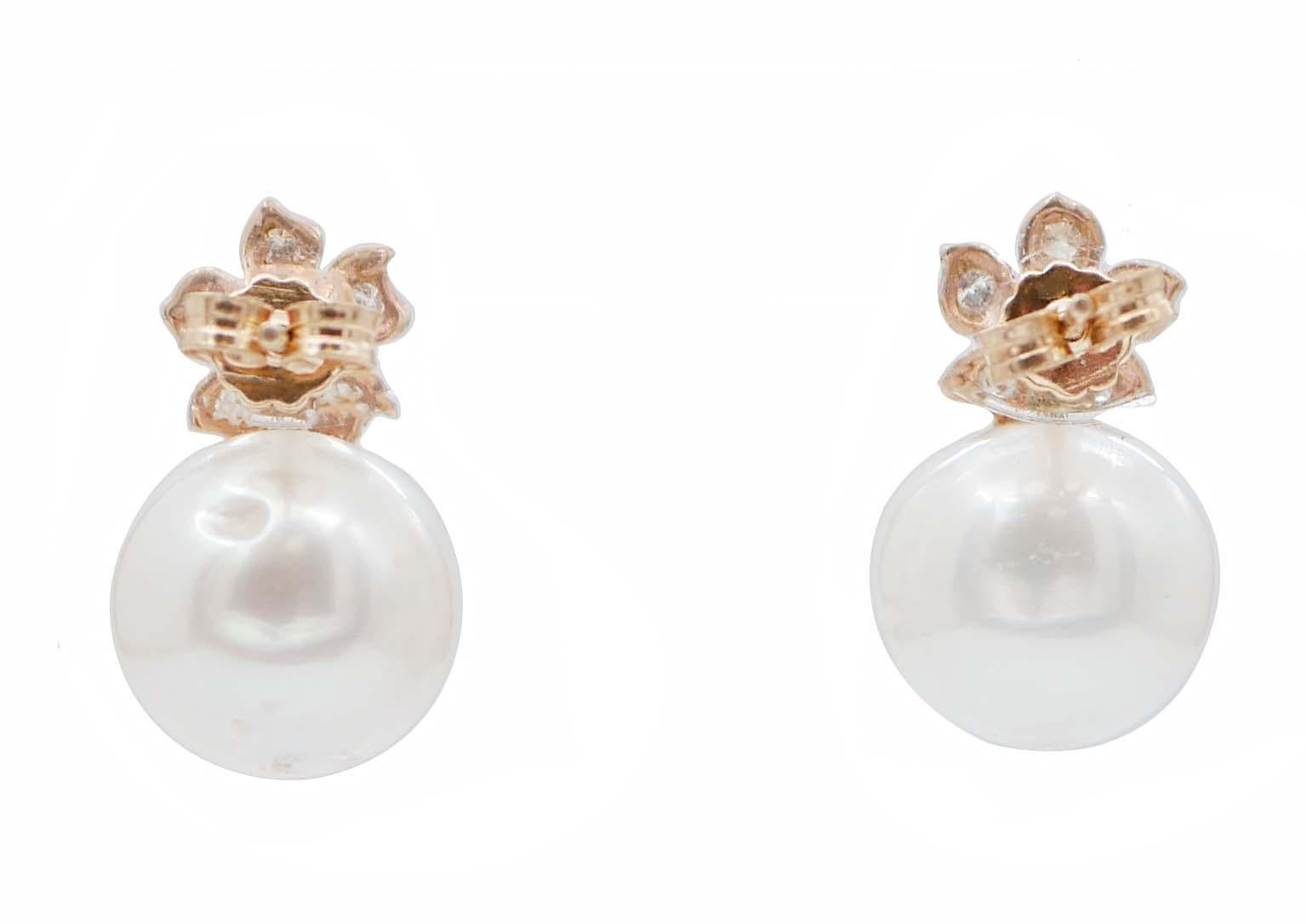 ruby with pearl earrings