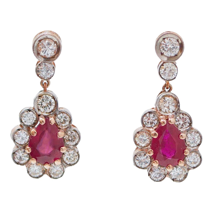 Rubini, diamanti, oro rosa e argento.