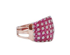 Bague en or et argent « Rise » sertie de rubis.