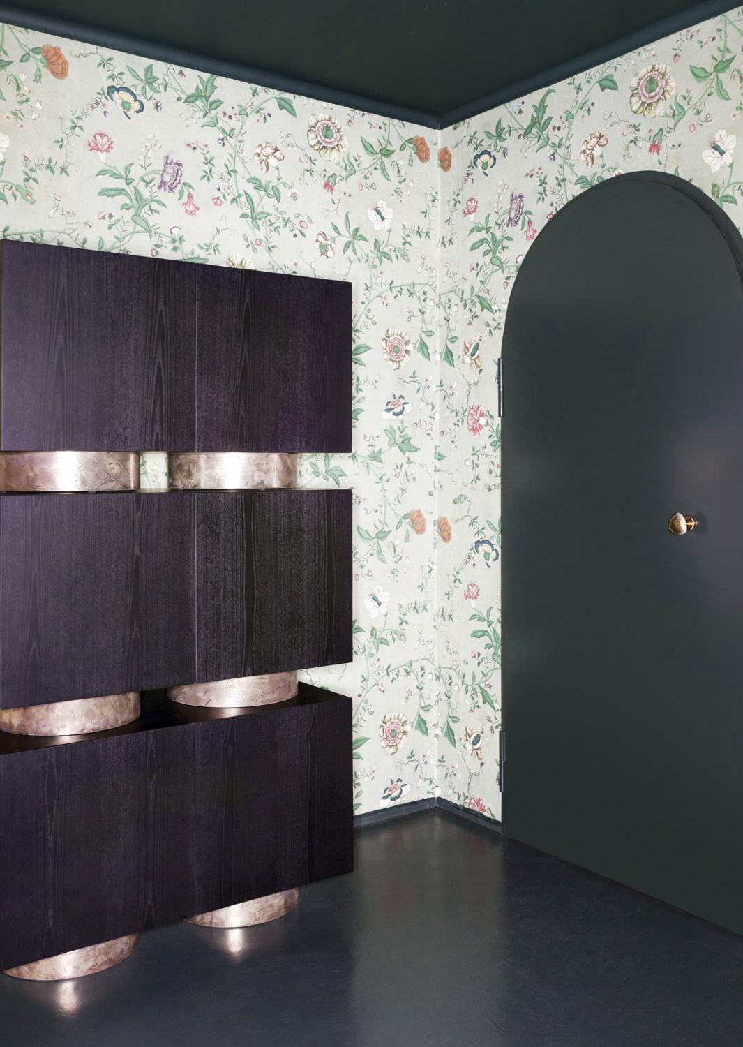 Italian Rubik, Modular black Ash cubic cabinet, Dainelli Studio for Somaschini, Italy For Sale