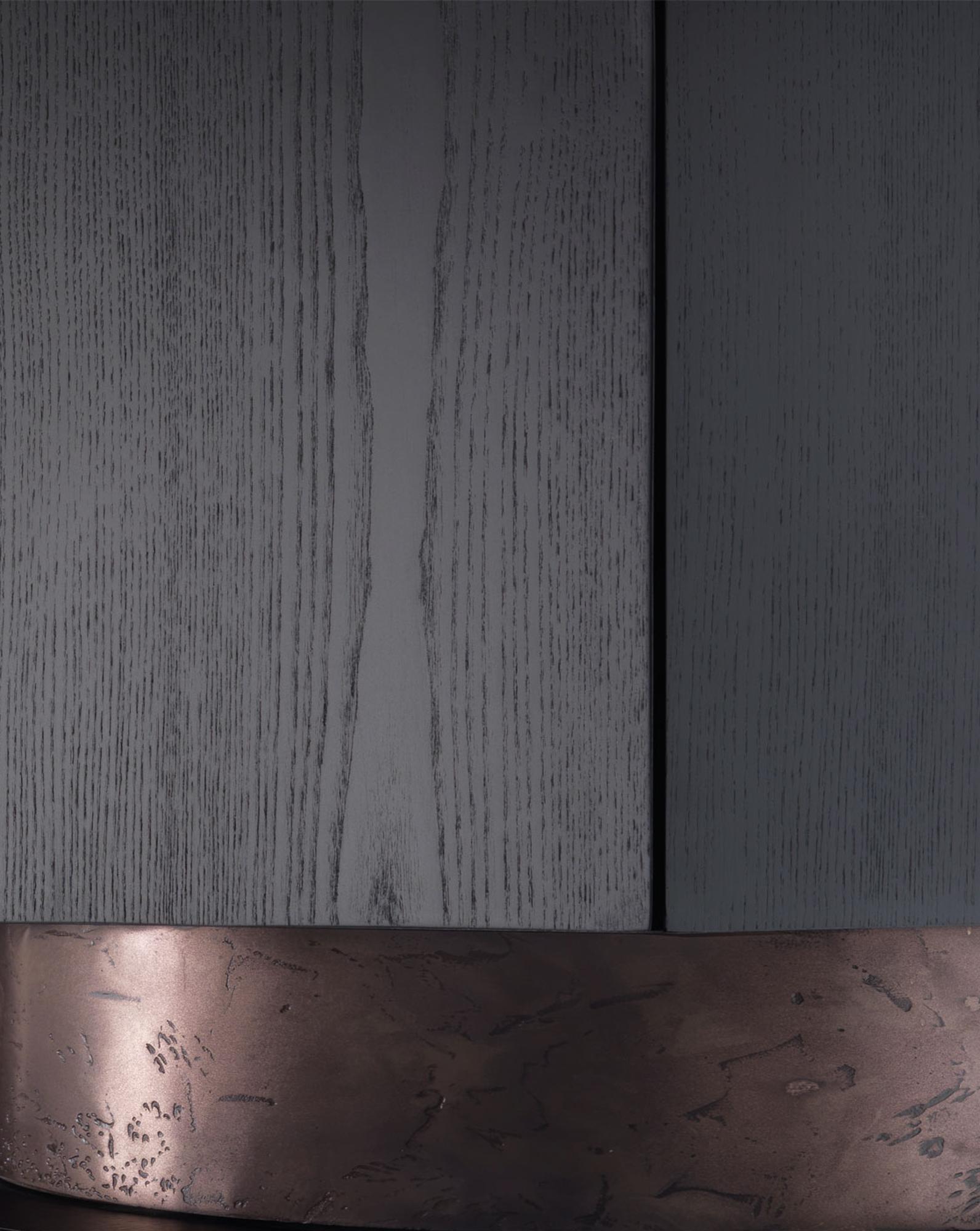Modularer kubischer Rubinbehälter aus schwarzer Esche, Dainelli Studio für Somaschini, Italien (Moderne) im Angebot