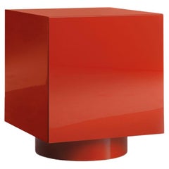 Rubik, contenedor cúbico modular rojo coral, Dainelli Studio para Somaschini, Italia
