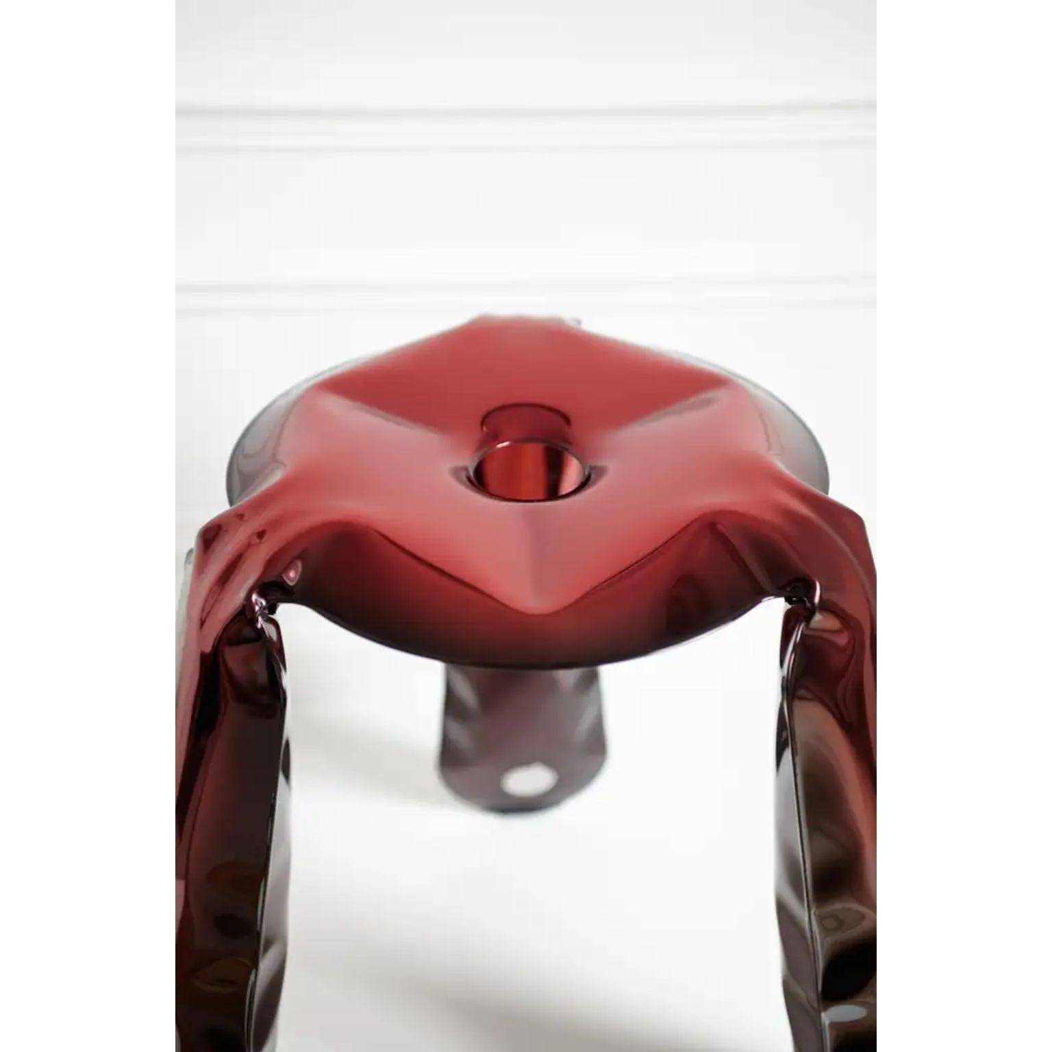 Rubin Red Standard Plopp Stool by Zieta
Dimensions: Ø 35 x H 50 cm.
Materials: Stainless steel.
Finish: Rubin red.

Available in different colors and finishes. Available in stainless steel, aluminum, and carbon steel. Also available in standard,