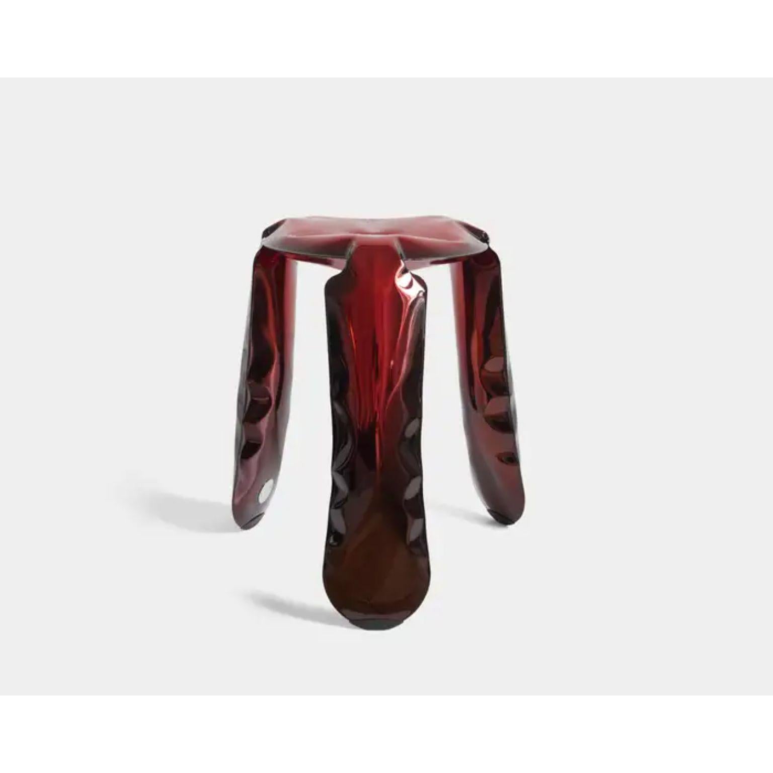 Post-Modern Rubin Red Standard Plopp Stool by Zieta For Sale