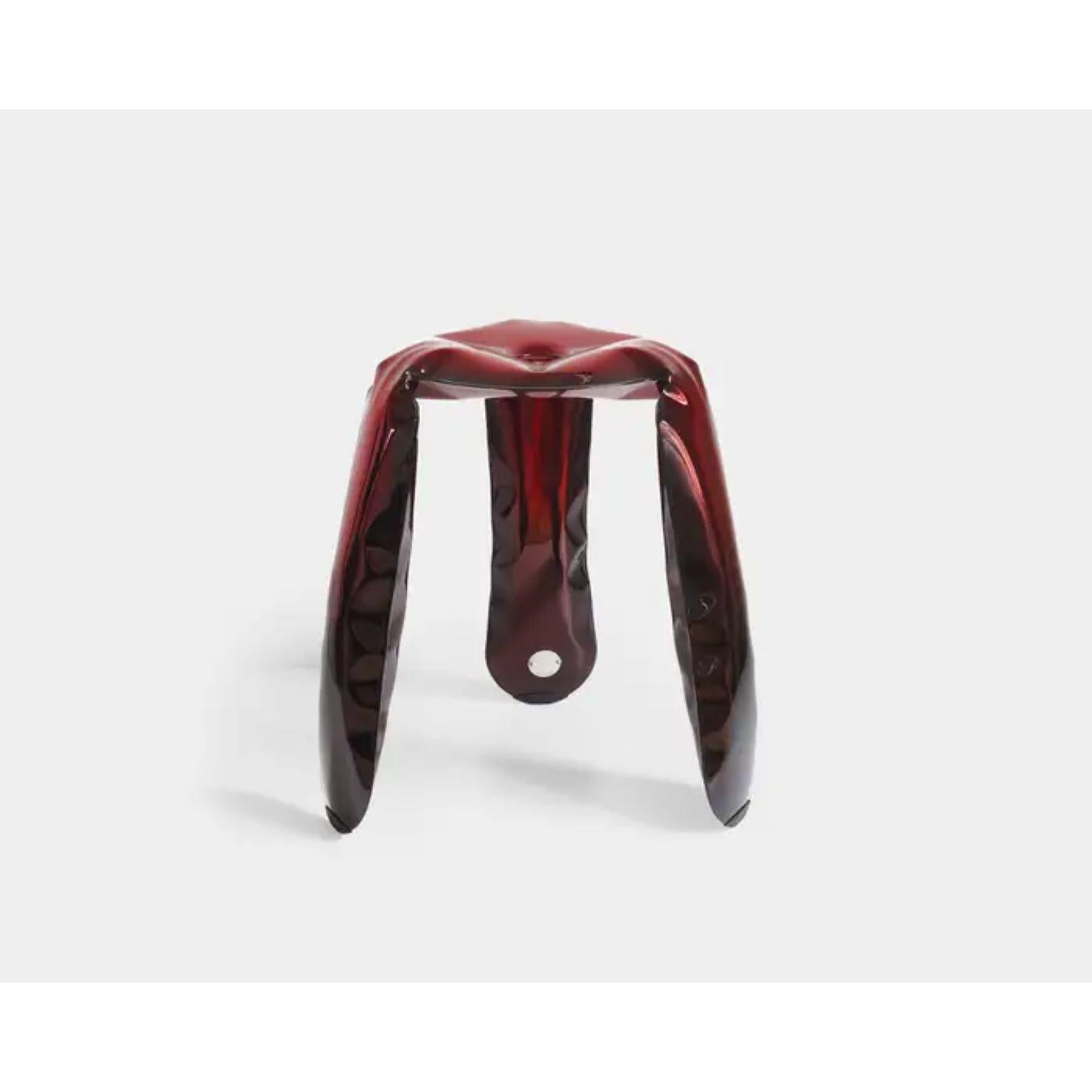 Polish Rubin Red Standard Plopp Stool by Zieta For Sale