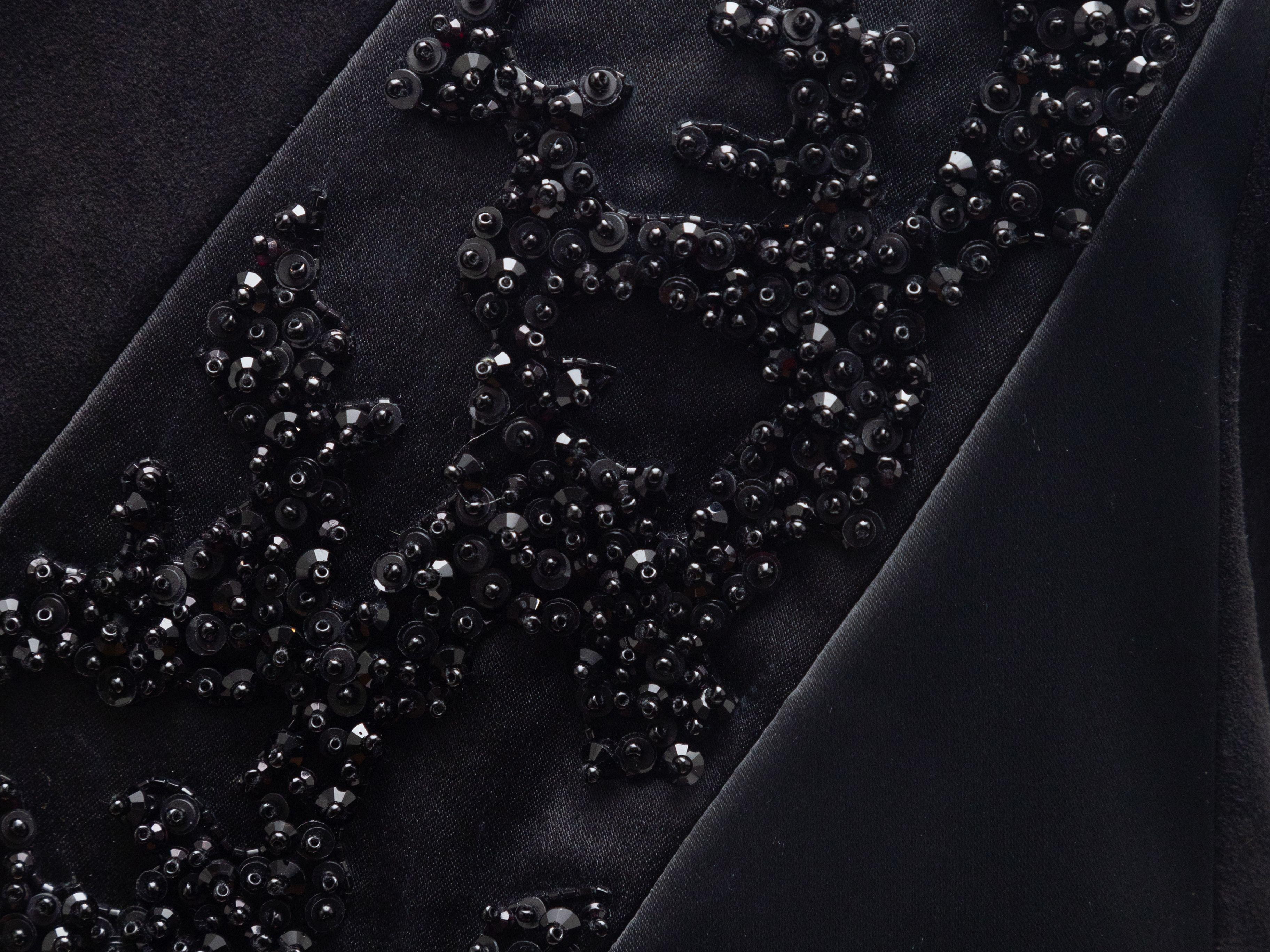 Rubin Singer Black Embellished Sleeveless Dress In Good Condition In New York, NY