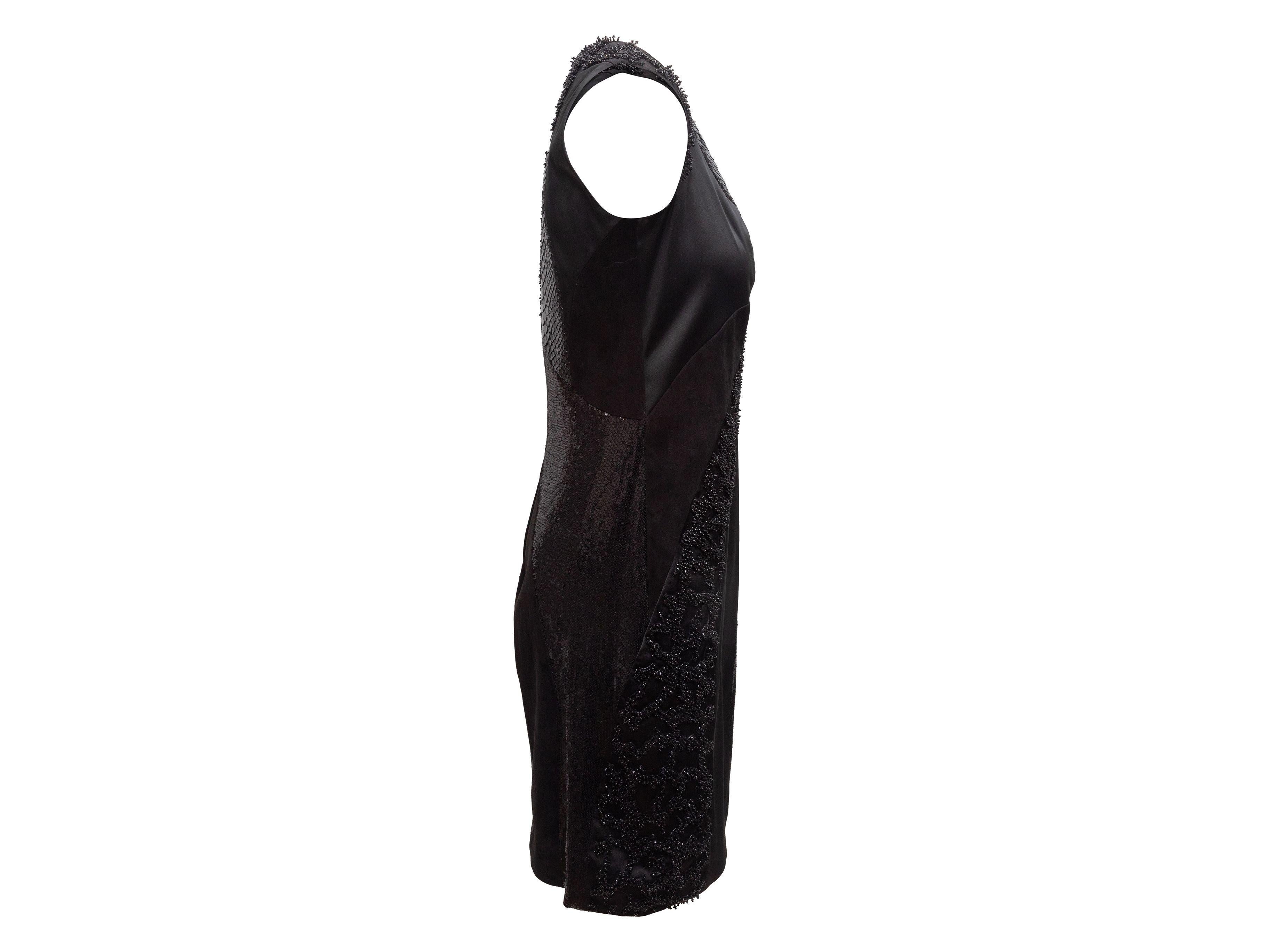 Rubin Singer Black Embellished Sleeveless Dress 1