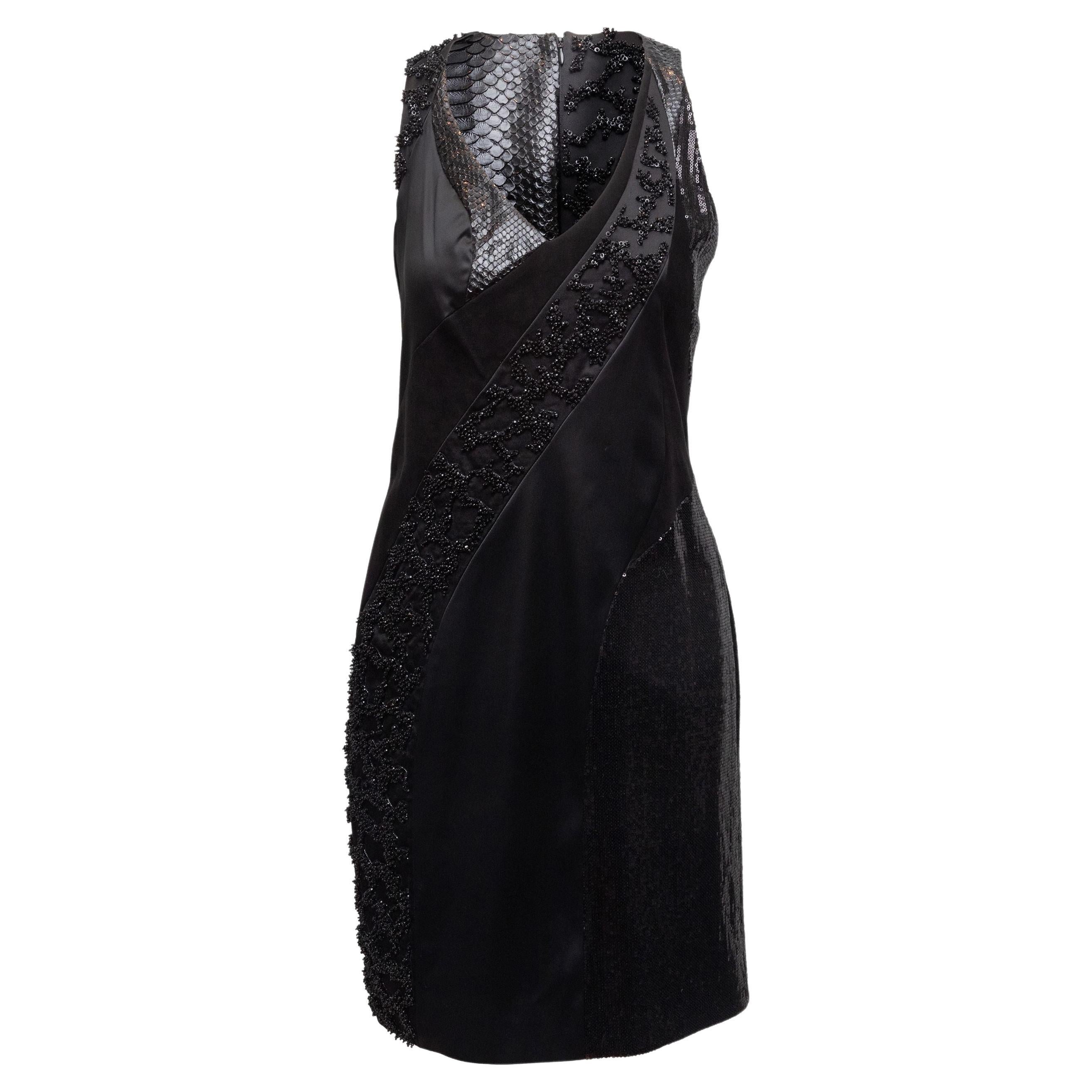 Rubin Singer Black Embellished Sleeveless Dress