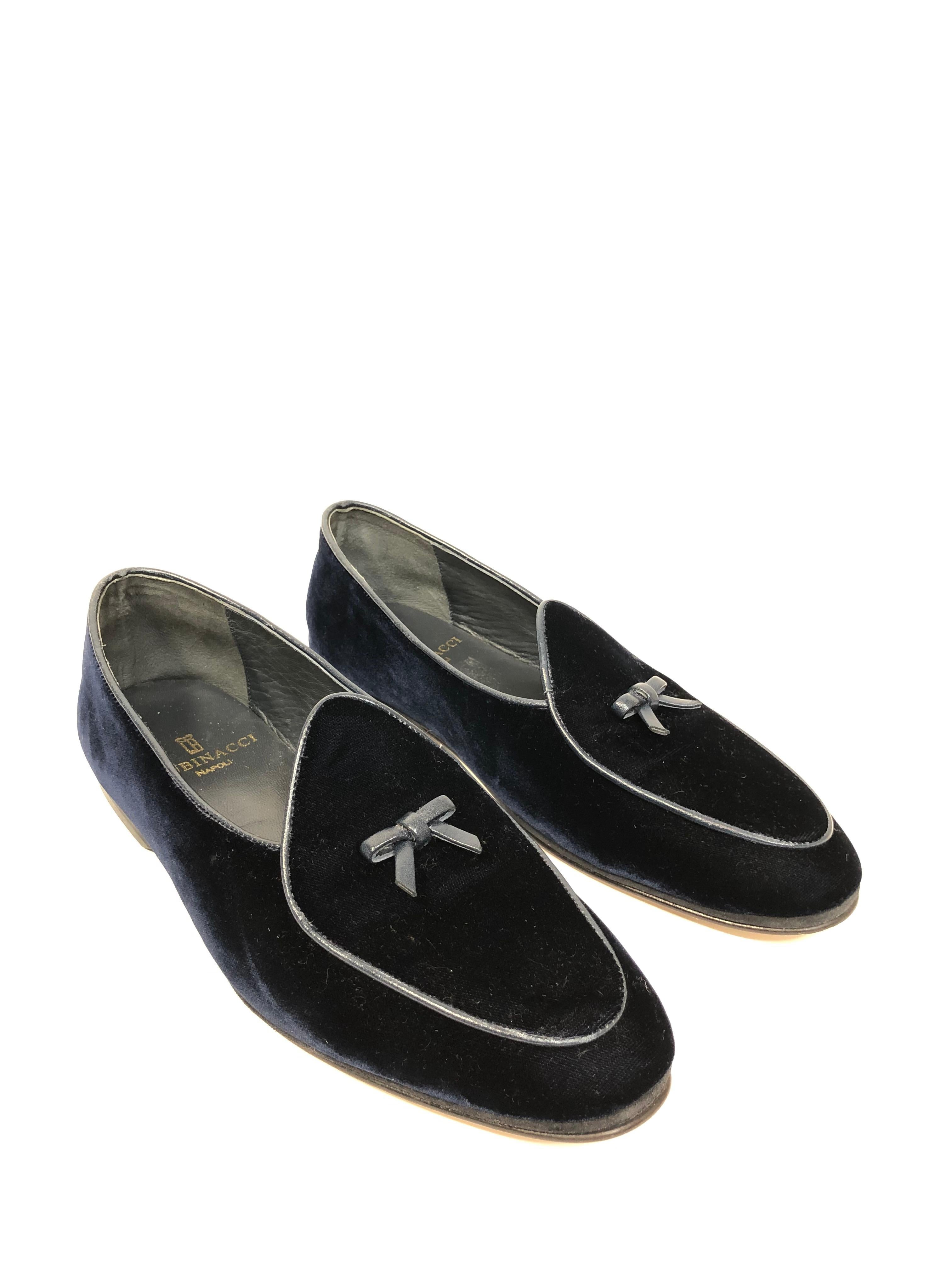Rubinacci Velvet Belgian Style Loafers In Good Condition In Bridgehampton, NY