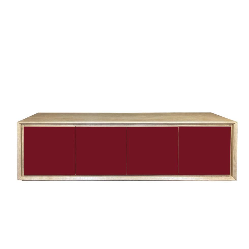 Italian Rubino 3-Door Ruby Sideboard by Mascia Meccani For Sale