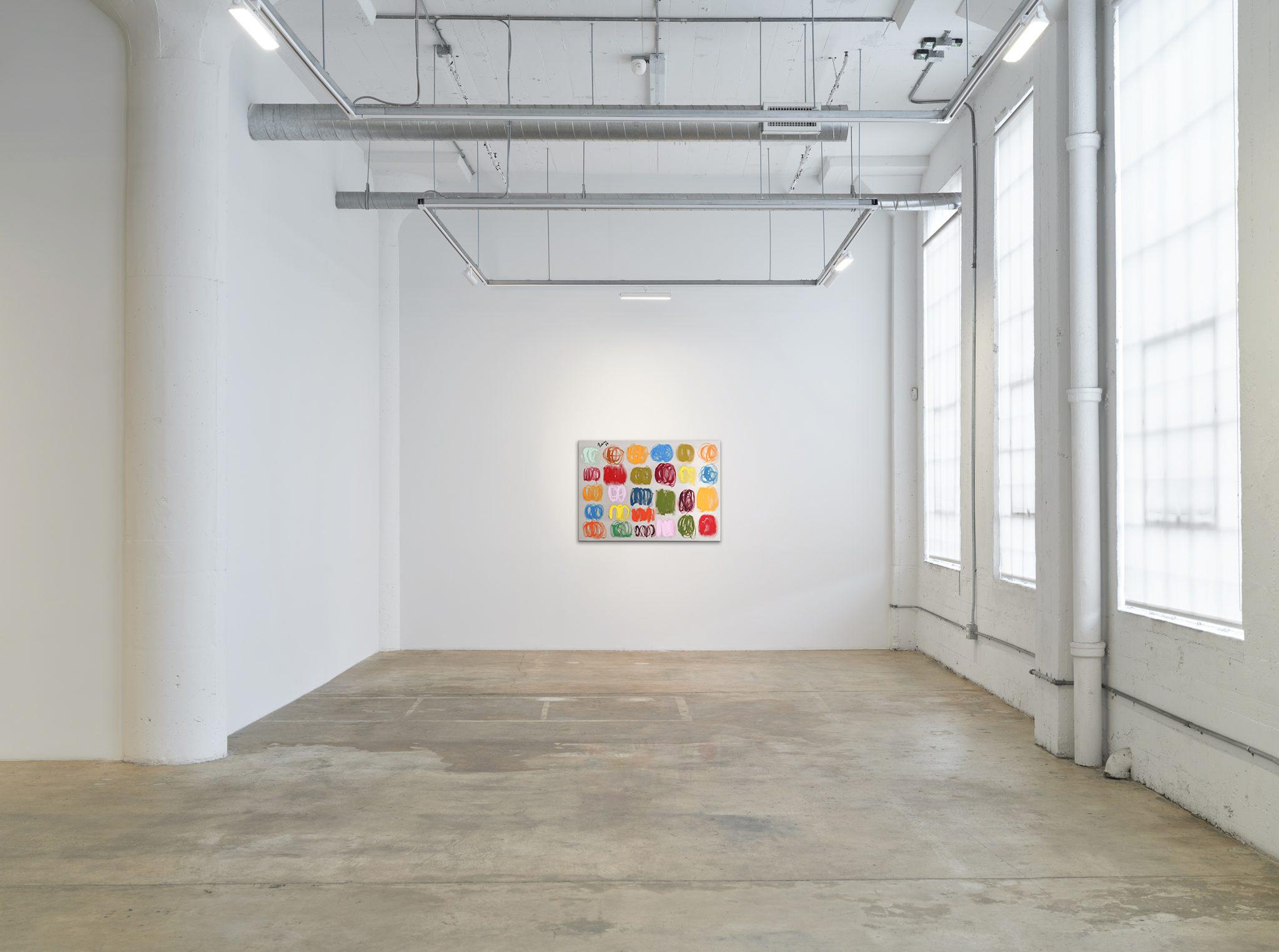 Opera d'arte astratta contemporanea. Pittura a olio colorata su tela di lino non spalmata - Painting Astratto di Rubins J. Spaans