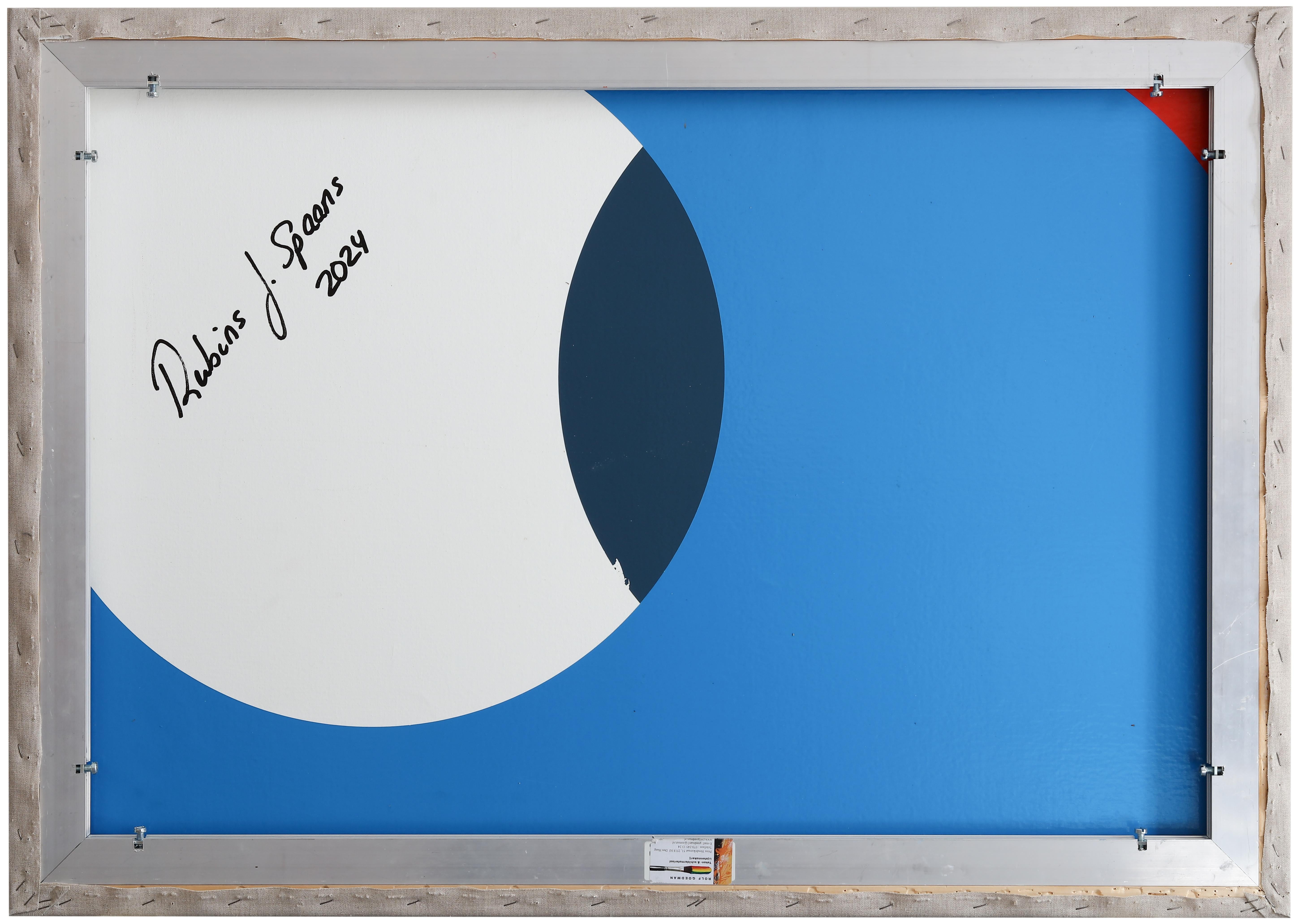 Opera d'arte astratta contemporanea. Pittura a olio colorata su tela di lino non spalmata 1
