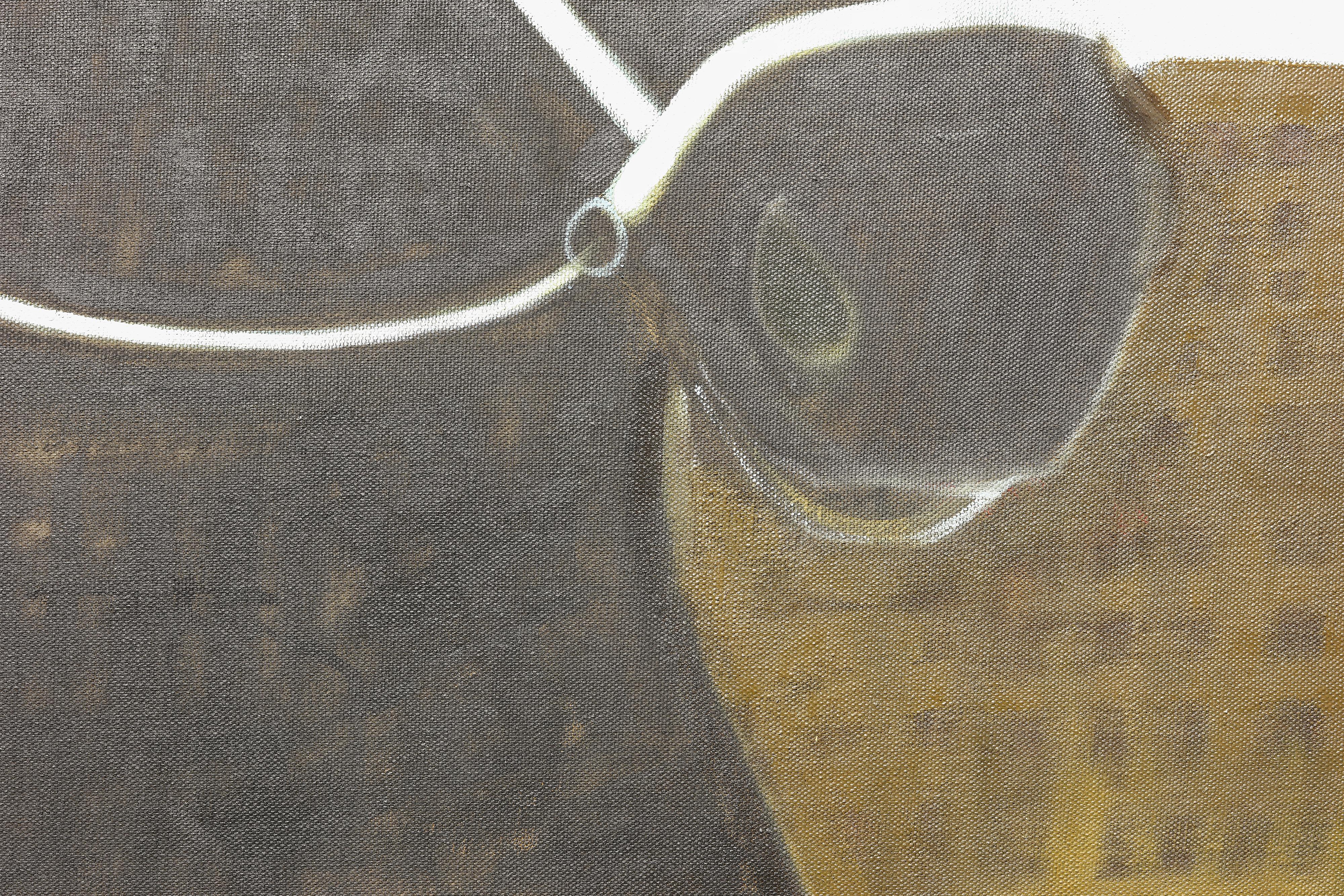 Ritratto equestre contemporaneo. Pittura ad olio di cavallo di grandi dimensioni 200 x 180 cm in vendita 5