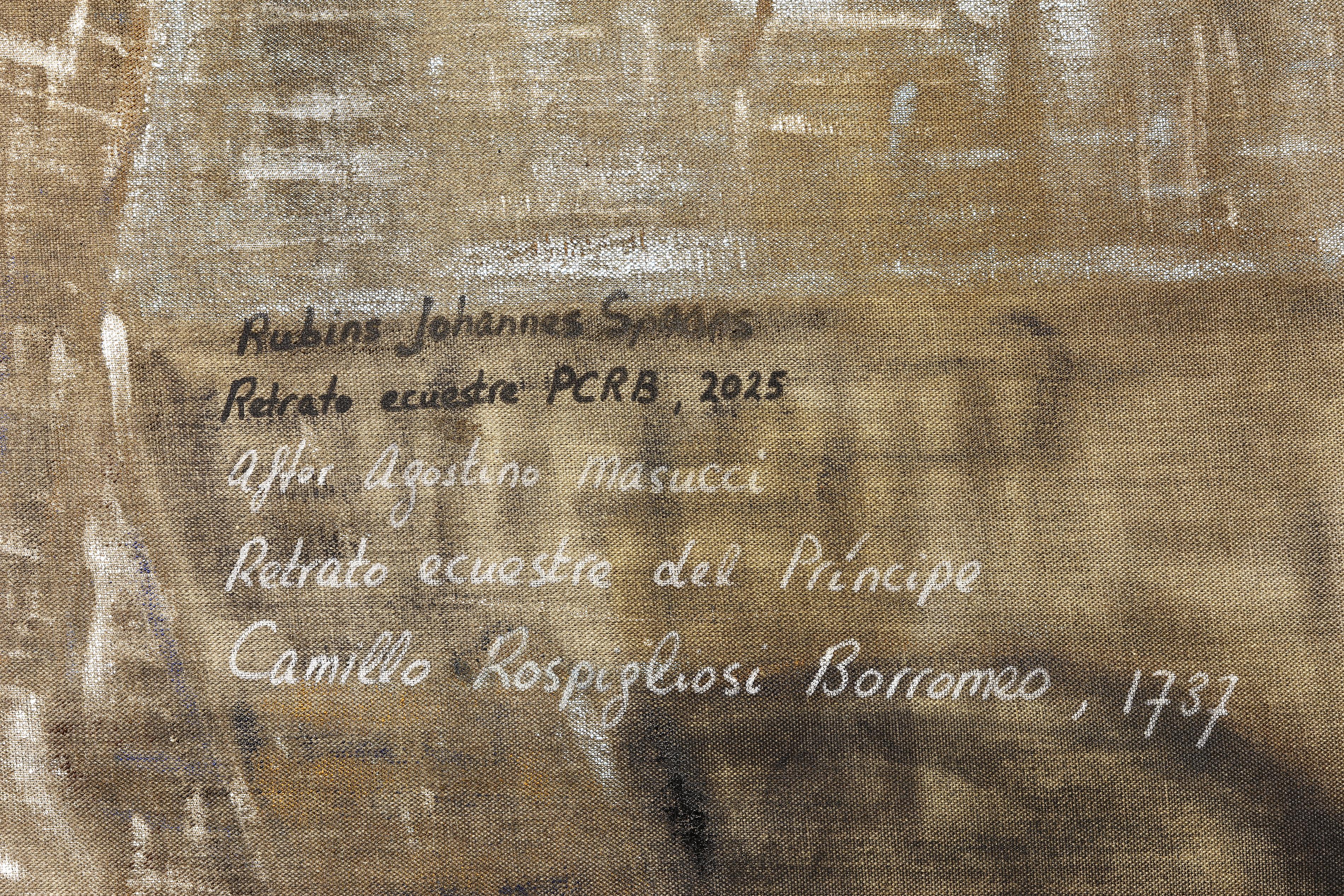 Ritratto equestre contemporaneo. Pittura ad olio di cavallo di grandi dimensioni 200 x 180 cm in vendita 7
