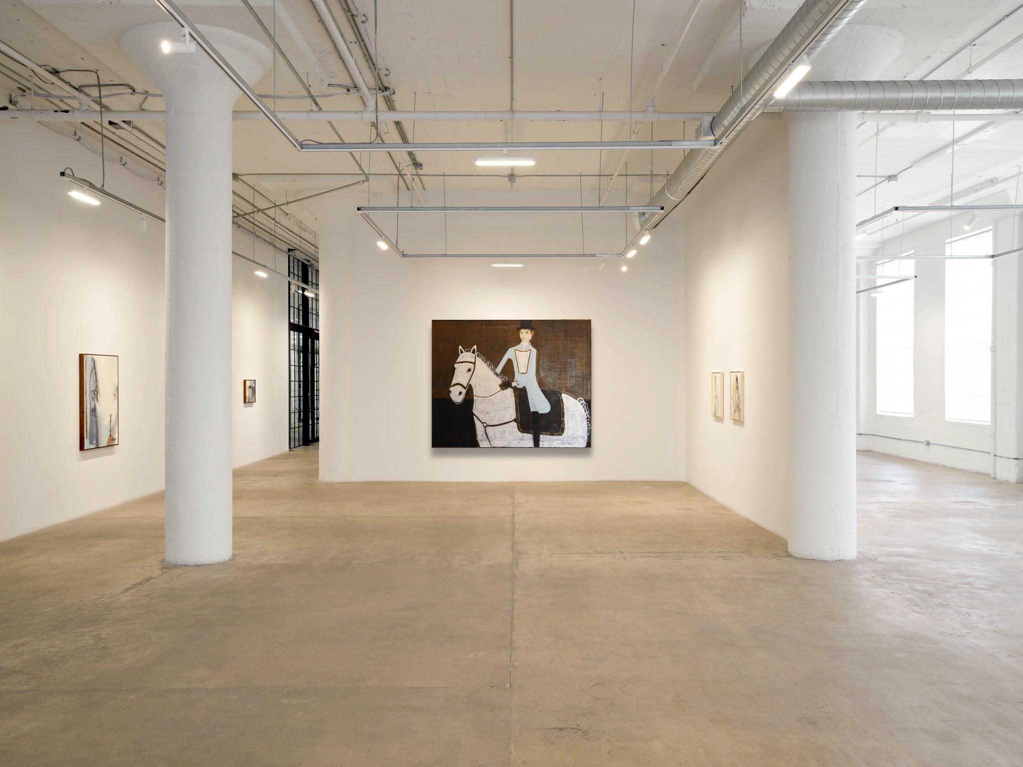 Zeitgenössisches großes Ölgemälde eines Pferdes. Pferd Ölgemälde 200 x 250 cm – Painting von Rubins J. Spaans
