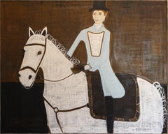 Contemporary Large Equestrian Oil Painting. Horse Oil Painting 200 x 250 cm